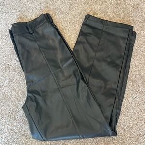 Pink Lily Black Pleather Pants